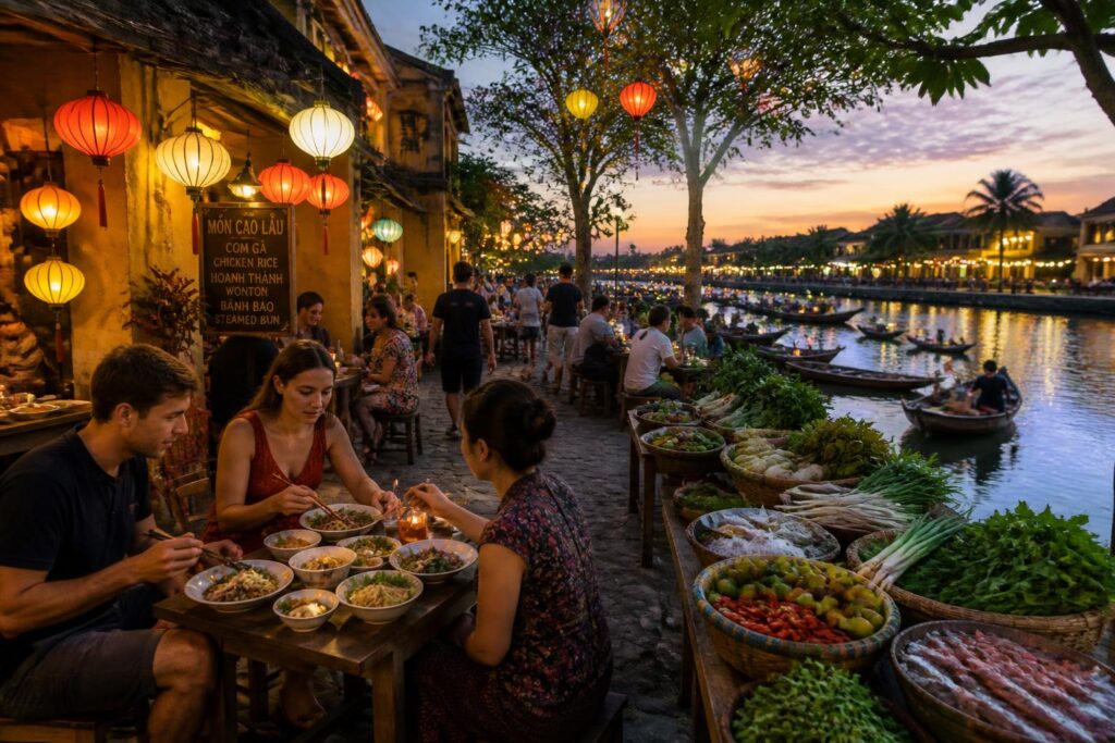 découvrez hoi an, la ville vietnamienne qui séduit tous les voyageurs gourmets avec ses saveurs authentiques, ses marchés colorés et sa cuisine pleine de traditions.