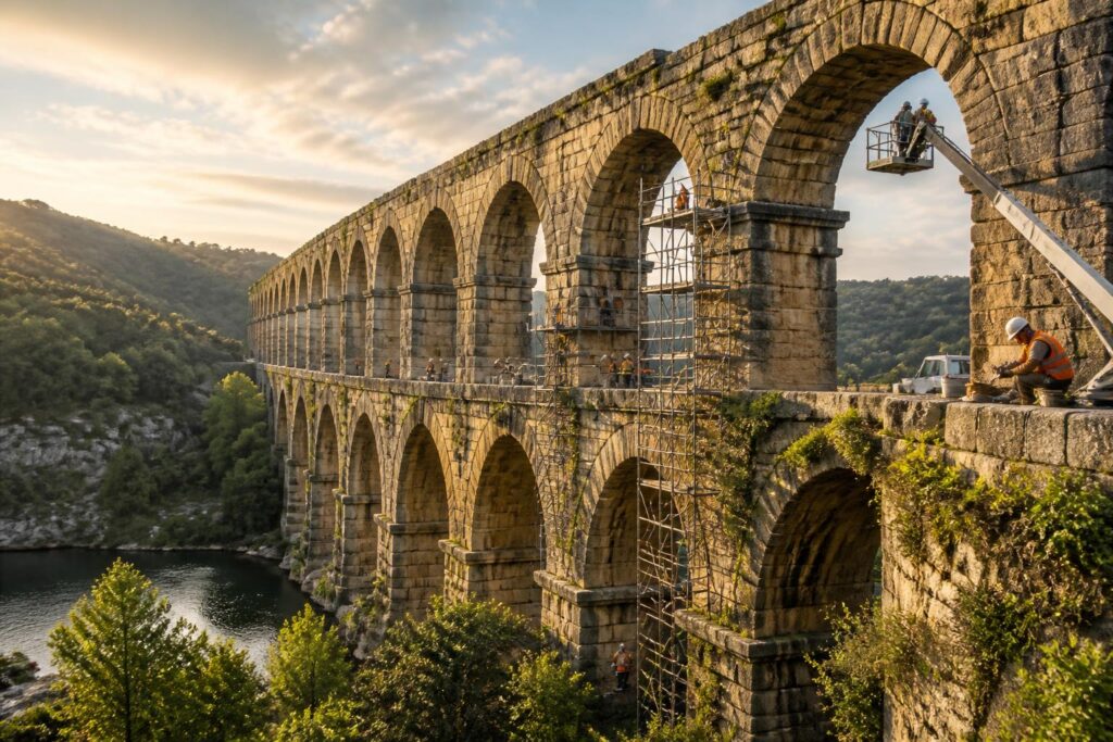 découvrez les méthodes et techniques pour préserver les ouvrages d'art et protéger le patrimoine face aux défis du vieillissement et des aléas climatiques.