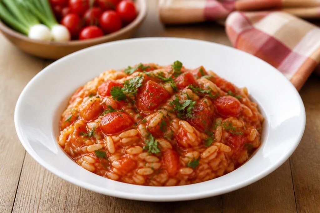 découvrez notre recette simple et rapide de riz portugais à la tomate, un plat savoureux et coloré parfait pour régaler toute la famille.