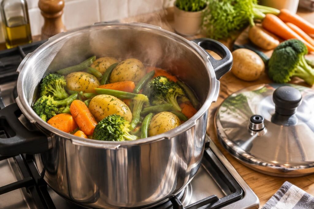 découvrez les temps de cuisson en cocotte-minute et nos astuces pour réussir des légumes savoureux et des pommes de terre fondantes.