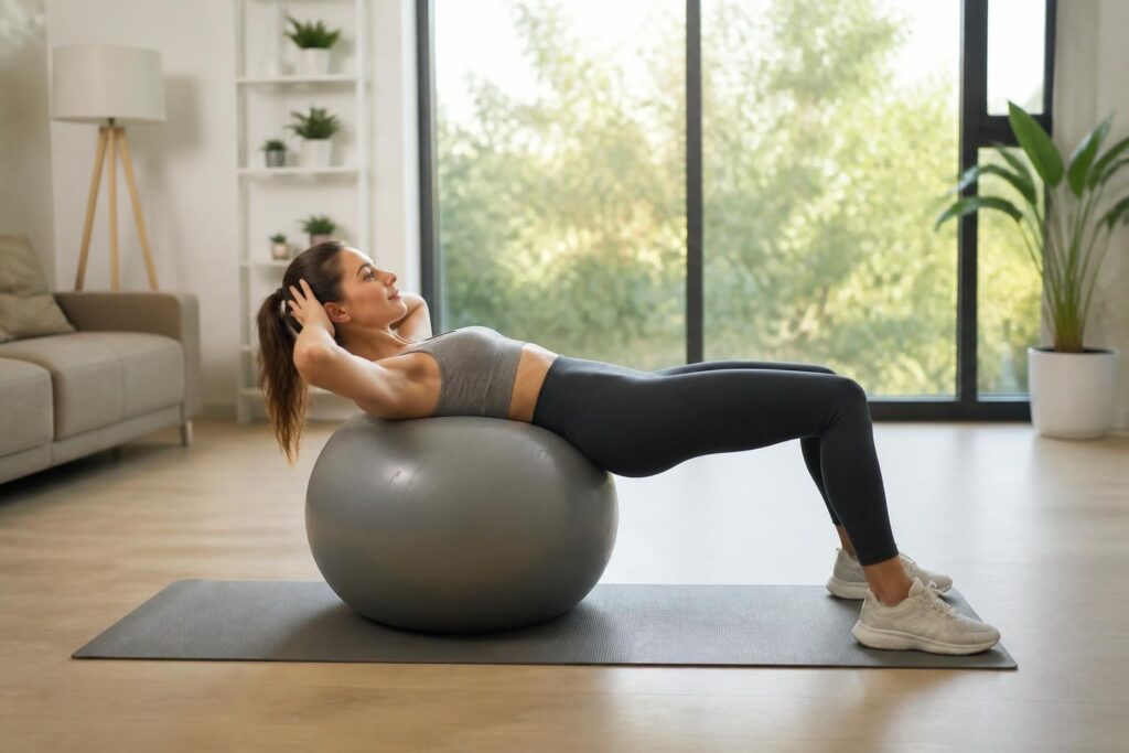 découvrez des exercices simples avec ballon pour perdre du ventre efficacement, à réaliser facilement chez vous pour tonifier votre sangle abdominale.