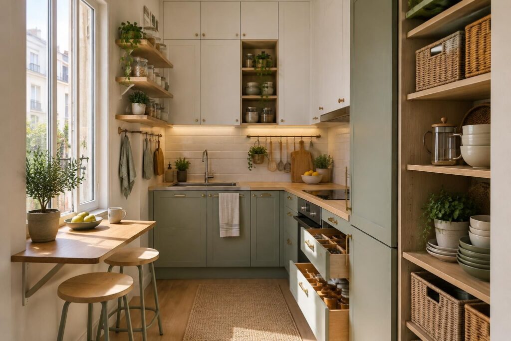 optimisez une petite cuisine grâce à des astuces de rangement malin et de décoration pour gagner de la place sans renoncer au style.