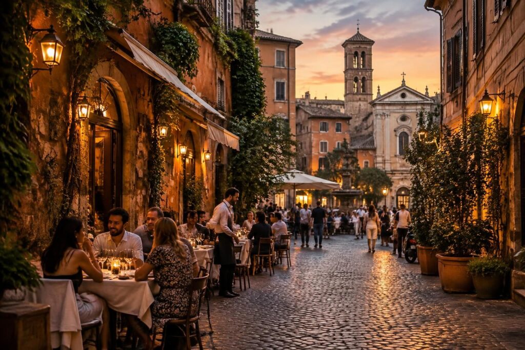 découvrez trastevere, quartier emblématique de rome : ruelles pittoresques, restaurants typiques, ambiance animée et histoire au cœur de la ville.